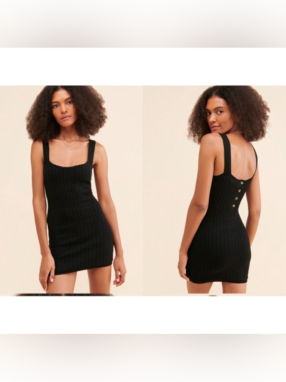 Free People Black Sleeveless Short And Sweet Mini Dress Size Medium - Picture 2 of 8